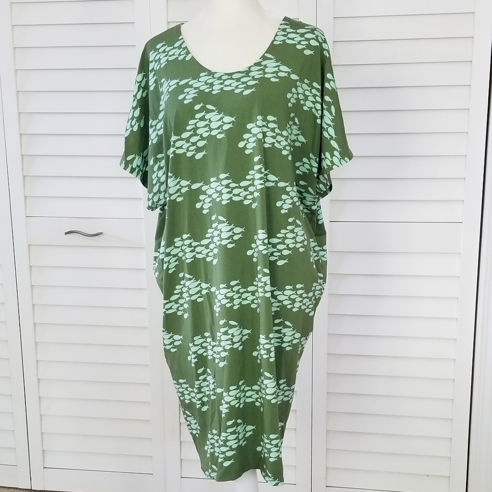 Fighting Eel Monica Dress in Mohito Fish (L) - Picture 1 of 5